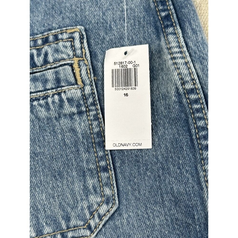Old Navy High Rise Baggy Wide Leg Drapey Denim Jeans Womens Size 16  Medium Wash - Picture 4 of 12